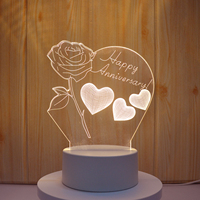 Adorable lampe de nuit à illusion 3D d'anime, multicolore, à changement de couleur, lampe de nuit LED visuelle 3D