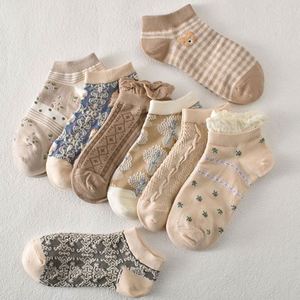 New Spring Women Short Vintage Floral Mesh Ankle Length <b>Socks</b> for Young Girls - Product Image 4