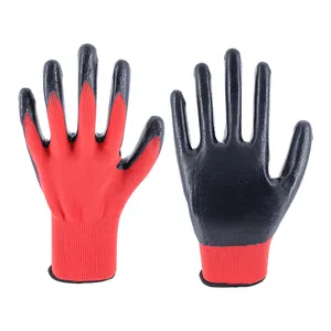 Hot Sale Eco Friendly Dipped Work Safety Glove Nitrile Gloves For Industrial Work