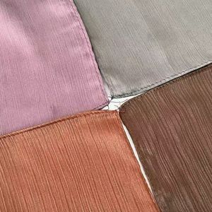 2025 त्वरित नए क्रिंकल चिफऑन क्रीपे सैटिन रेशम फीके 70*175 सेमी ठोस मलयासियन हिजाब शिफॉन शॉल नरम वसंत गर्मियों - Product Image 3