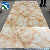 Panneau mural en PVC imitation marbre 3D UV écologique sur mesure, 3 mm, 4*8, 4*9, 4*10, alternative au marbre pour salle de bain, vente en gros