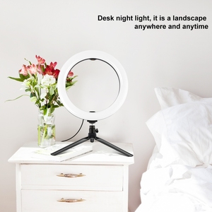 PULUZ 10.2 pouces 26cm alimenté par USB 3 modes à intensité variable double température <span class=keywords><strong>de</strong></span> couleur LED anneau <span class=keywords><strong>de</strong></span> lumière diffuse incurvé pour Vlogging Selfie - Product Image 4
