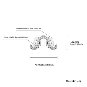 Bracelet minimaliste unisexe en laiton avec zircon lisse en forme de vague torsadée de type Mbius, design de niche 1G-200, accessoire dentaire - Product Image 5