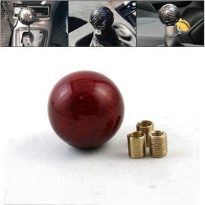 Carbon Fiber <b>Gear</b> Shift <b>Knob</b> Red Black Universal Manual Automatic Car Auto Parts - Product Image 1