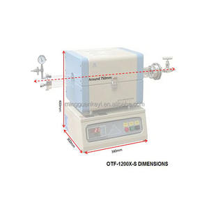 1200c Compacte Mini-Gesplitste Buisoven W/Vacuüm Flenzen & Facultatief 1 ", 2" Of 2.36 "Od Buis-OTF-1200X-S - Product Image 4