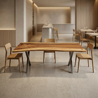 Meubles de salle à manger Table de salle à manger moderne Table de salle à manger en bois design client avec pieds