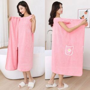 Albornoz Envolvente de Secado Rápido con Logotipo Personalizado y Bordado de Piña, Talla Grande, Absorbente, Suave y Sin Pelusas - Product Image 2