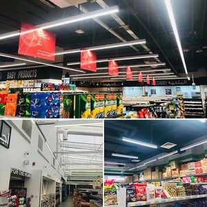 Luminaire linéaire <span class=keywords><strong>LED</strong></span> en aluminium 60W <span class=keywords><strong>120CM</strong></span>, moderne et simple, pour couloir, exposition, intérieur, à montage en surface, tubulaire, connectable, <span class=keywords><strong>dimmable</strong></span> - Product Image 3