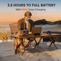 Station d'alimentation portable Explorer 300 292Wh avec batterie LiFePO4, générateur solaire, sorties AC/USB pour camping, chasse et pannes de courant