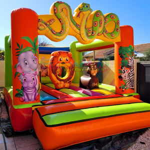 บ้านเป่าลม PVC เป่าลมสำหรับเด็กบ้านเป่าลมรูปงูกอนฟลาเเบิลสำหรับเด็ก - Product Image 1