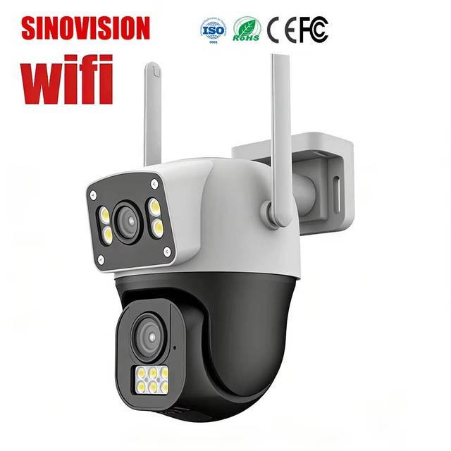 Wholesale 3MP+3MP Dual Lens PTZ Dome Camera Own Factory Customizable AI Tracking IP66 Low Price