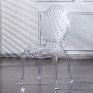 Chaise de style Napoléonien en acrylique transparent, moderne, durable, pour restaurant, salle à manger, ferme, parc, extérieur, maison, bar - Product Image 3