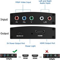 Adaptateur composant vers HDMI YPbPr vers HDMI convertisseur + R/L 5RCA rvb vers HDMI adaptateur convertisseur Audio vidéo