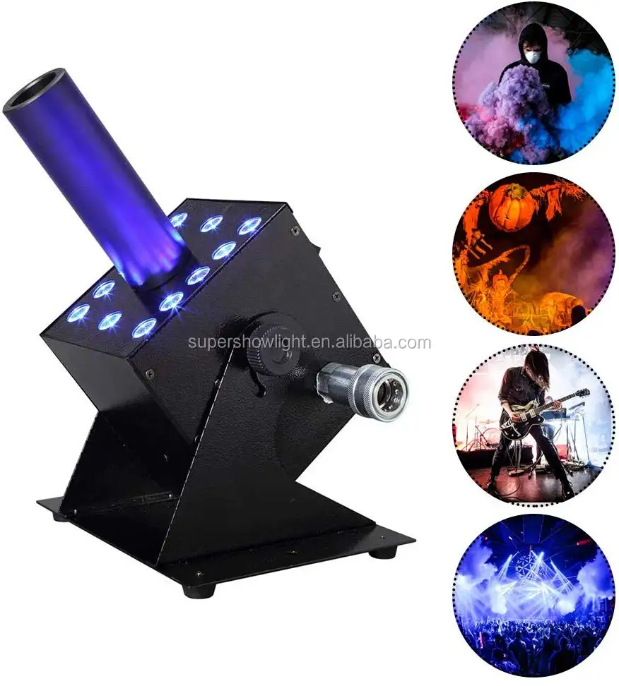 Machine à fumée RGB 12x3W, pour application de gaz connexion DMX, cyrojet, mélange de couleurs