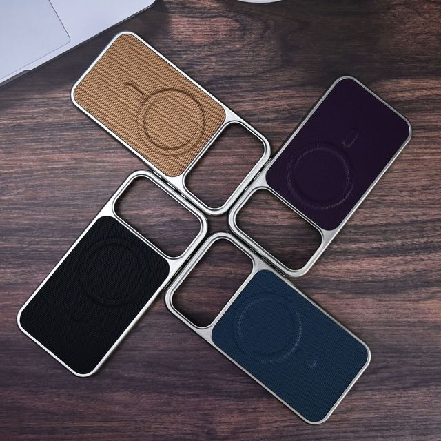 Hot Sale Business Electroplated Magnetic Leather Phone case for iphone 17Air 17 Pro Max Wireless Charging Shockproof Rear Cover