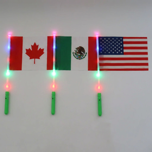Banderas de Mano LED de Países para Aficionados a Eventos Deportivos de Fútbol Mundial: Verde, Blanco, Australia, Alemania, Francia, Estados Unidos, México - Product Image 1