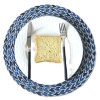 Set de table personnalisé en polyester-coton tissé à motif ondulé, résistant à la chaleur, épaisseur 3 mm, lavable, anti-brûlure pour la maison et l'hôtel