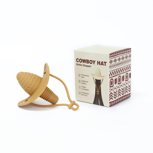 Bouchons de vin de chapeau de cowboy <span class=keywords><strong>en</strong></span> silicone de haute qualité, bouchons de bouteilles étanches de qualité alimentaire, bouchons de vin hermétiques colorés - Product Image 3