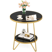 Table basse circulaire double couche au design durable, style moderne et minimaliste, idéale pour la maison, le bureau ou les espaces commerciaux – Meilleure vente