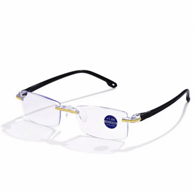 807 Fashion Rimless Sunglasses Designer Eyewear Anti Blue Light Presbyopia Reading Glasses