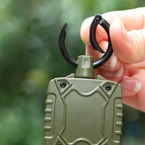 Porte-badge rétractable tactique durable en plastique vert Jungle P-035 avec lanière de porte-clés de carte de 23.5 pouces