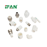 Pipa dan Fitting PPR Standar Tinggi IFAN, Elbow Socket Tee 20-110MM, Material Plumbing, Fitting Pipa PPR dan Mesin