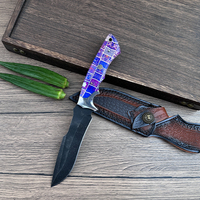 Couteau de camping à lame fixe haute dureté, étui en cuir, outil EDC polyvalent et tranchant