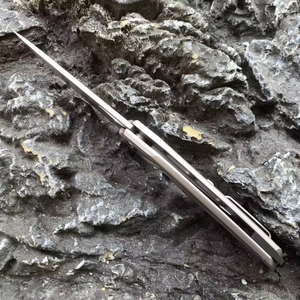 Cuchillo Plegable de Acero de Alta Velocidad HL M42, Mango de Acero Inoxidable 420, Borde Dentado, Herramienta Portátil para Bricolaje, Camping, Supervivencia al Aire Libre, OEM - Product Image 5