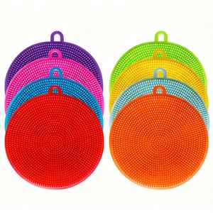 Cepillo de Silicona Reutilizable para Platos, Estropajo Multiusos para Cocina, para Limpiar Sartenes y Frutas - Product Image 1