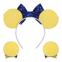 Nouveauté : Bandeau pour enfants avec nœud en sequins et oreilles de souris