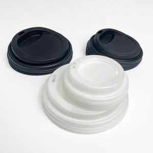 Tapa de papel negra Longworld de doble pared de 60 mm, 30 mm, 70 mm, 80 mm, 90 mm, 4 oz, sin fugas, de PET, CPLA, PP para vasos de papel - Product Image 2