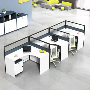 Centro de chamadas moderno de estação de trabalho modular, bicicletas de escritório para serviço do cliente