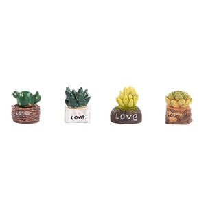 Mini Planta Suculenta Artificial Decorativa de Resina con Diseño de Amor, Set de Adornos para Interiores - Product Image 1