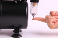 Compresseur d'air portable sans huile AS186 avec moteur à pompe à roulement, refroidissement par air, 16 HP, débit d'air de 23 L/min, kit aérographe