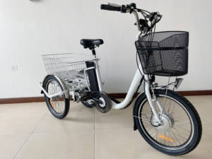 <span class=keywords><strong>Tricycle</strong></span> cargo électrique OEM économique, motorisé 350W, 3 roues, pneus 20 pouces, carrosserie ouverte en acier, pour personnes âgées, autonomie 30 km, batterie 10.4Ah - Product Image 6