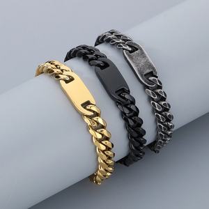 Nouveau Bracelet Cubain à Six Côtés en Acier Inoxydable Style Homme Tendance Personnalisé Vente en Gros 2024 - Product Image 2