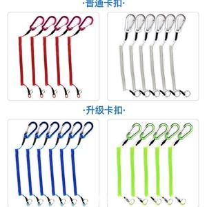 เชือกนิรภัยสีน้ำเงินพร้อมคาราบิเนอร์ สายตกปลาความแข็งแรงสูง 1 ม. สำหรับเหยื่อตกปลาและคีม - Product Image 4