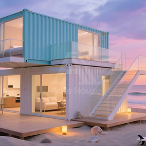 Villa conteneur créative et populaire à deux étages, détachable, mobile, préfabriquée, modulaire, design résidentiel moderne, <span class=keywords><strong>construction</strong></span> en acier - Product Image 2