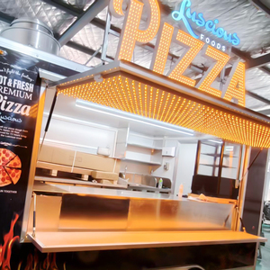 Remorque alimentaire pour pizza en acier inoxydable et fibre de verre de 14 pieds, entièrement équipée avec un chariot alimentaire mobile pour la vente rapide de crêpes et de hot-dogs - Product Image 5