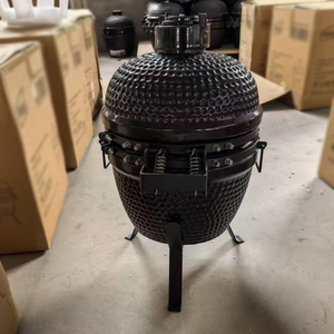 Équipement de <span class=keywords><strong>barbecue</strong></span> exportateur <span class=keywords><strong>KAMADO</strong></span> BBQ rouge Orange noir gros oeuf gril en céramique pour la cuisson à l'extérieur - Product Image 1