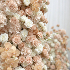 Set de Pilares de Flores Mixtas de Seda Promise, Fondo Romántico y de Ensueño para Bodas, Hecho a Mano, Alta Simulación, Reutilizable - Product Image 3