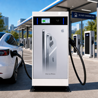 Cargador de Vehículos Eléctricos de Corriente Continua de 120 kW con Pantalla LED Grande, GBT CCS, Pantalla Publicitaria, Gestión Remota OCPP para Centros Logísticos, WrightCharge