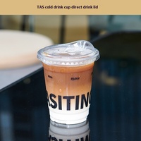 Transparent jetable Logo personnalisé imprimé personnalisé en plastique PET tasse à boire tasses à café froid avec couvercles