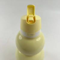 Bouteille d'eau sport en forme de gourde, inspirée du style rétro chinois, anti-fuite, réutilisable, portable, avec poignée et paille