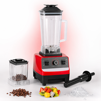 Mixeur Commercial 2-en-1 Haute Performance 4500W, Grande Capacité 2L, Broyeur Robuste Portable pour Smoothies et Glace Pilée