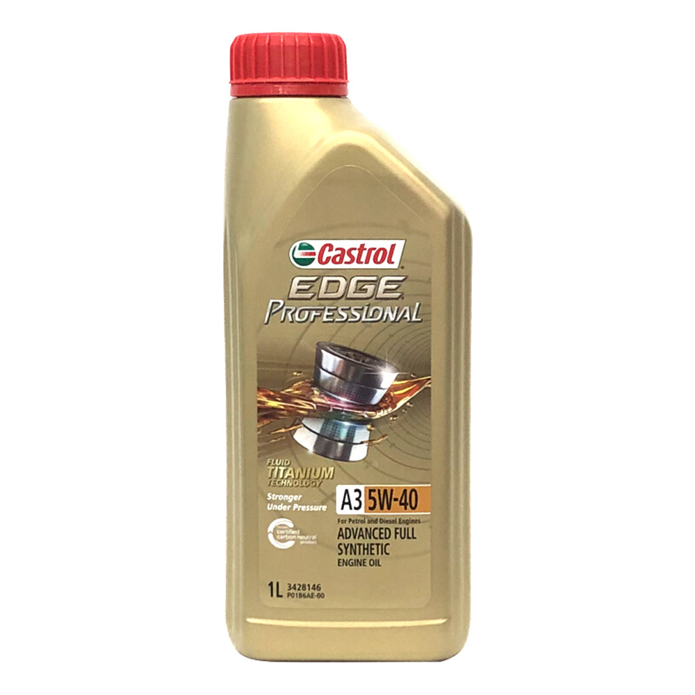 Castrol Edge Exclusive 5W-40 Full Synthetic Motor Oil 1L, API SN/CF, 24 Bottles/Case, Universal for Petrol & Diesel Engines Oil Parts Image 1