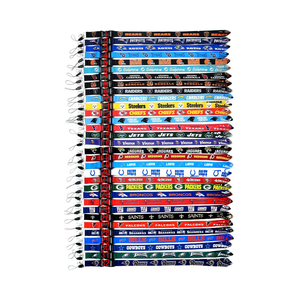 Cordón de poliéster Premium de 2 caras <span class=keywords><strong>NFL</strong></span> Logo 32 equipos de fútbol llavero Correa desmontable accesorio para cámara de teléfono móvil hecho en EE. UU. - Product Image 4