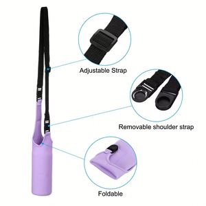 Sac isotherme personnalisé en néoprène pour enfants, porte-bouteille étanche pour eau chaude, support de boisson à bandoulière avec fonction de portage transversal - Product Image 6