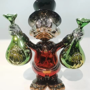 Estatua de Pato Evelyn <span class=keywords><strong>Donald</strong></span>, Escultura Art Deco de Resina Ecológica Hecha a Mano, Arte Pop, Decoración Exquisita para el Hogar - Product Image 1