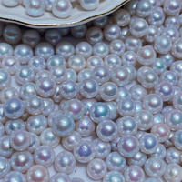 Perle d'eau douce en vrac blanche de 6 à 9mm de qualité AAA certifiée par un tiers pour la décoration de lunettes